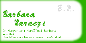 barbara maraczi business card